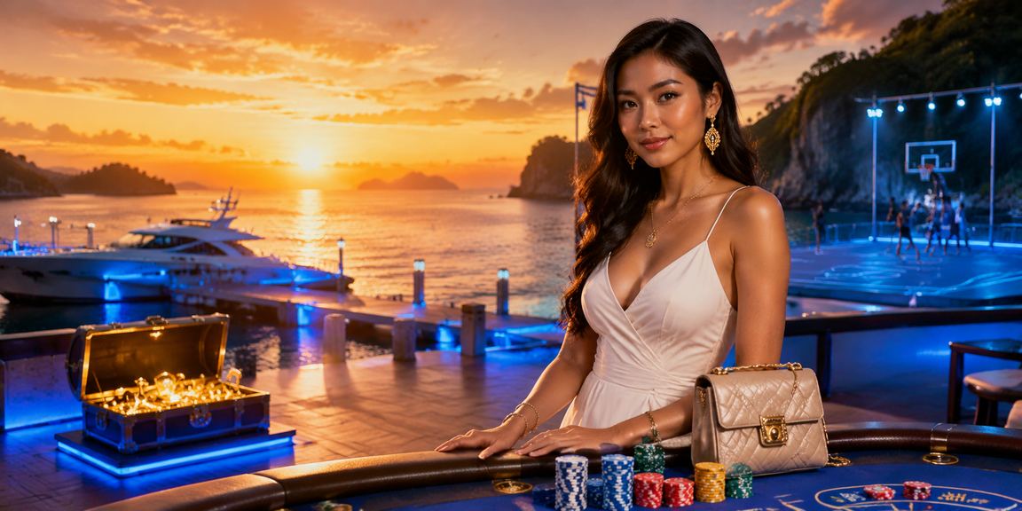Taruhan basket Amerika dengan model pria menyaksikan pertandingan melalui perangkat digital