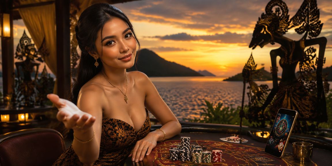 Suasana pengundian lotere dengan model dan tiket beruntung yang menarik